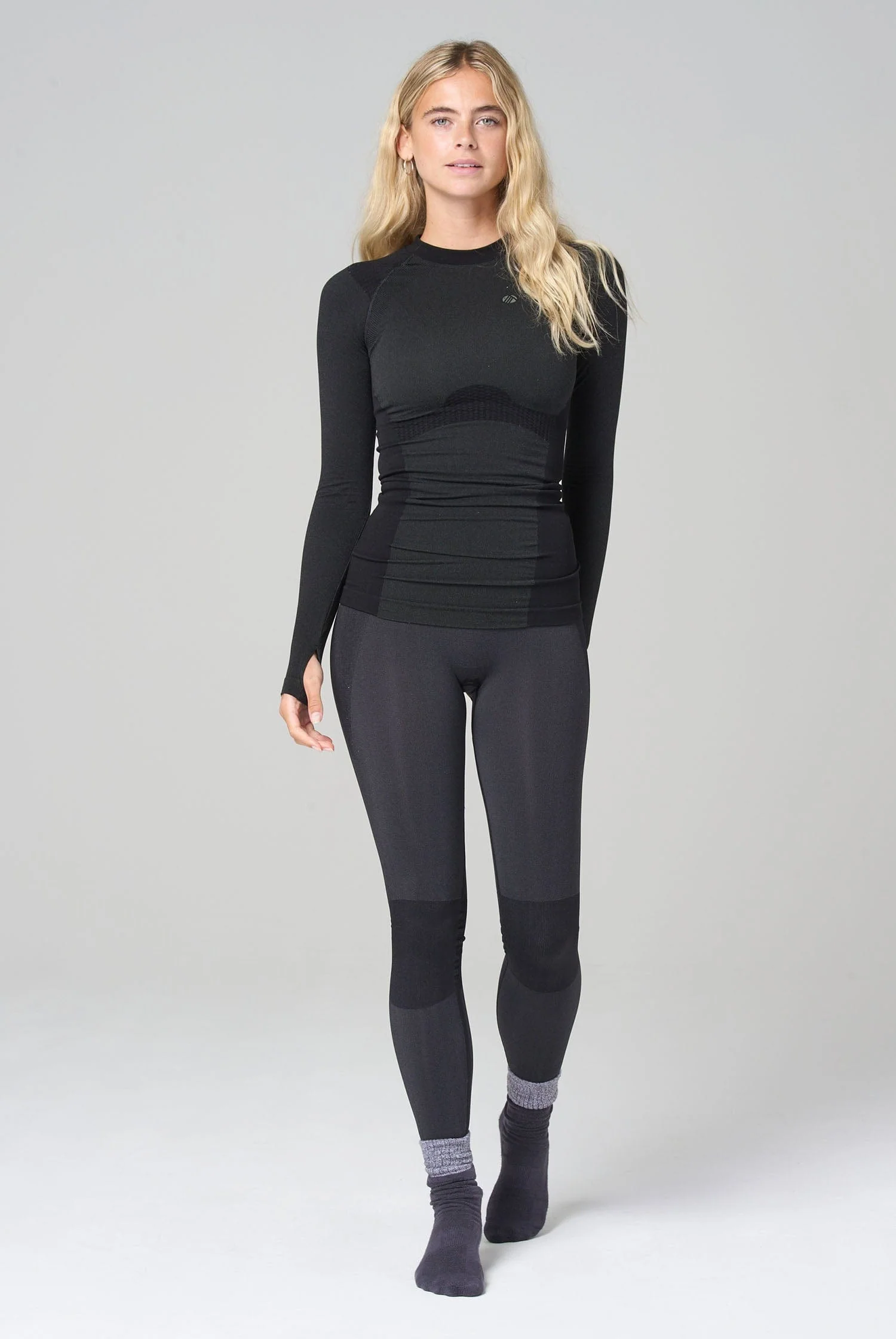 Thermal Seamless Base Layer Tights - Black - Image 8