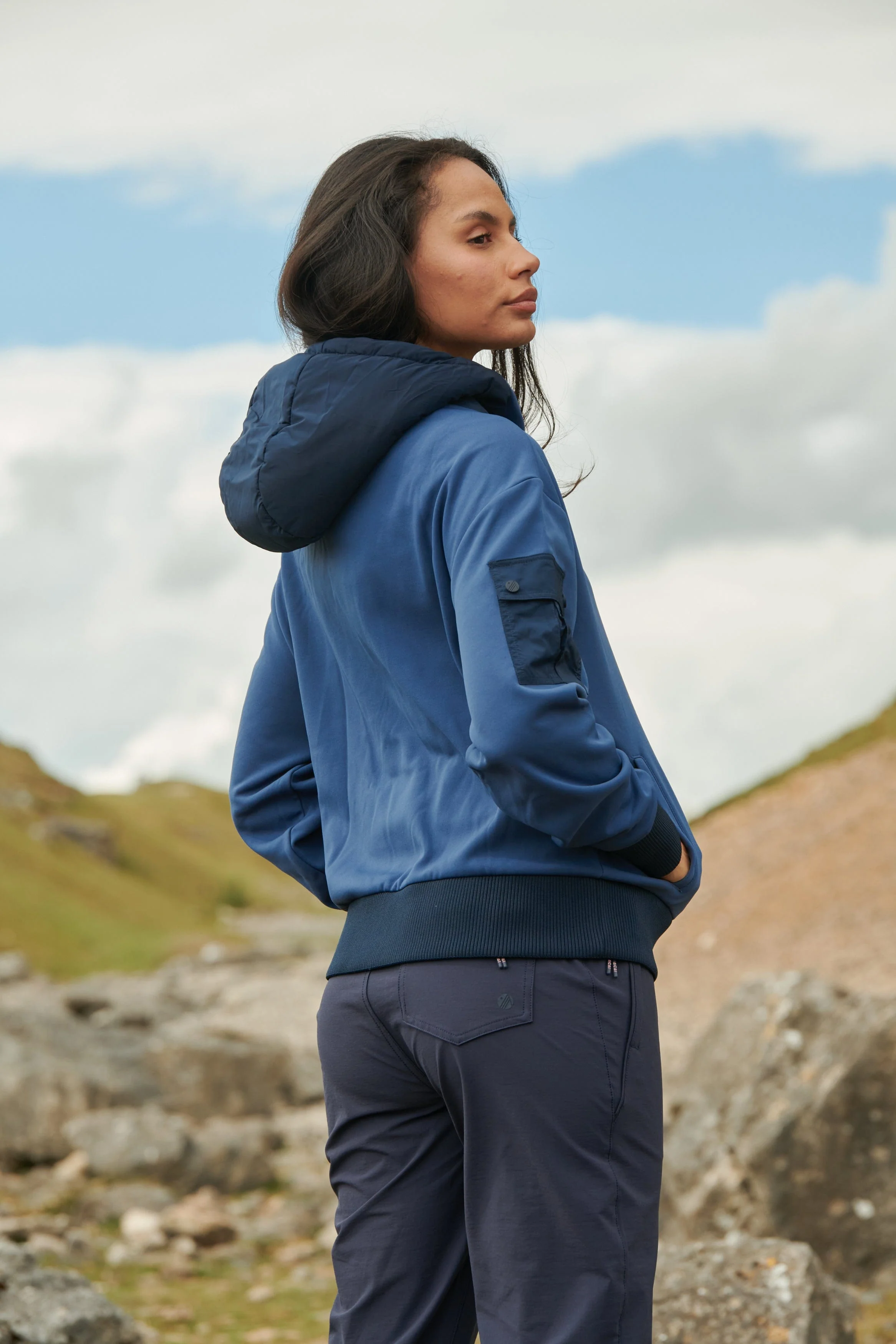 Go Explore Hoodie  - Steel Blue - Image 3