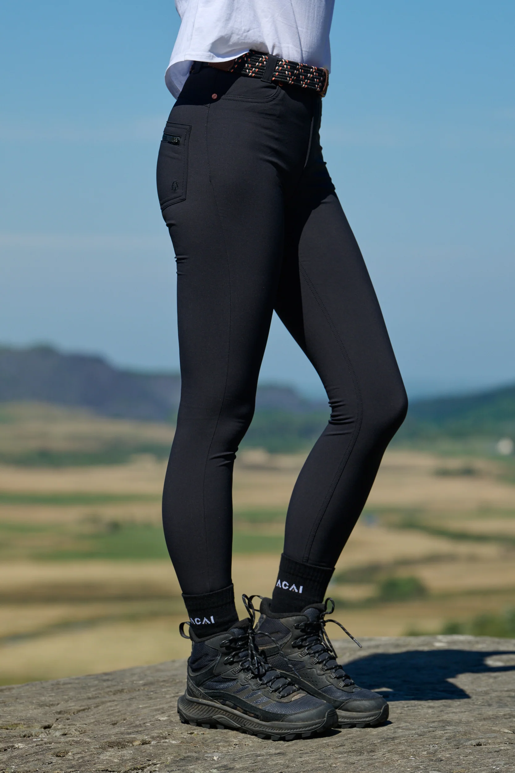 MAX Stretch Skinny Outdoor Trousers - Black - Image 3