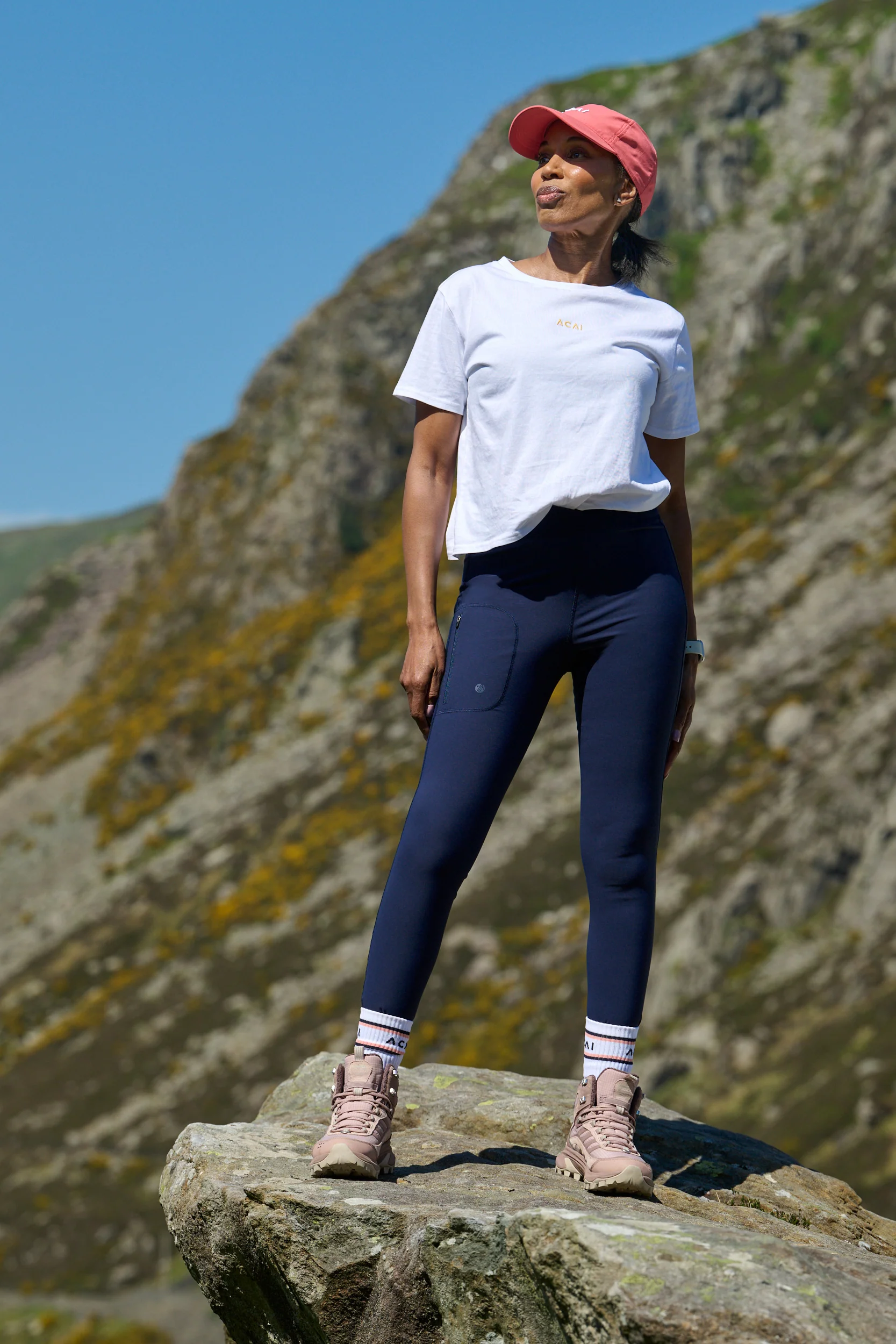 Shower Resistant Softshell Leggings - Deep Navy - Image 3