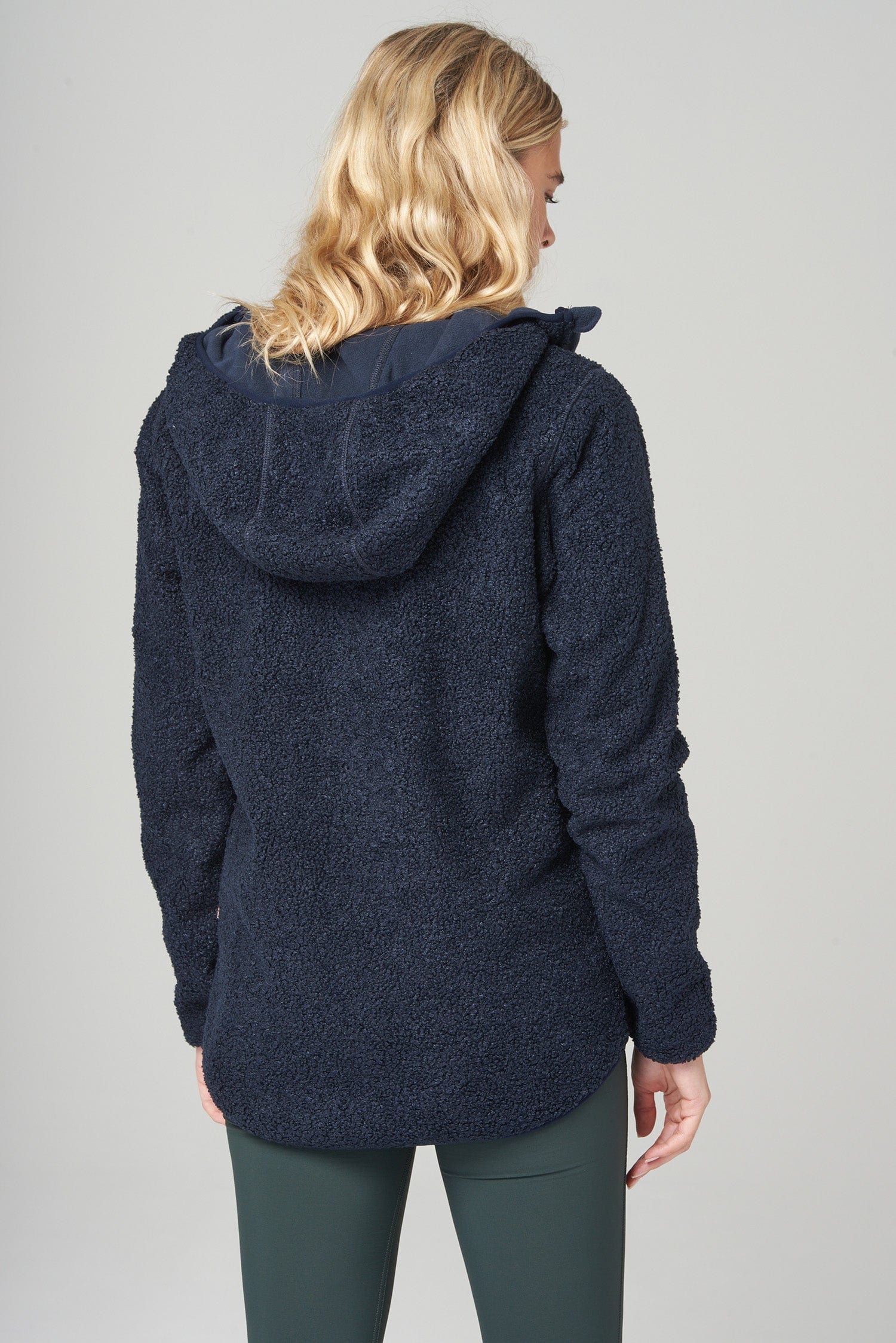 Windproof Fleece Hoodie - Deep Navy - Image 6