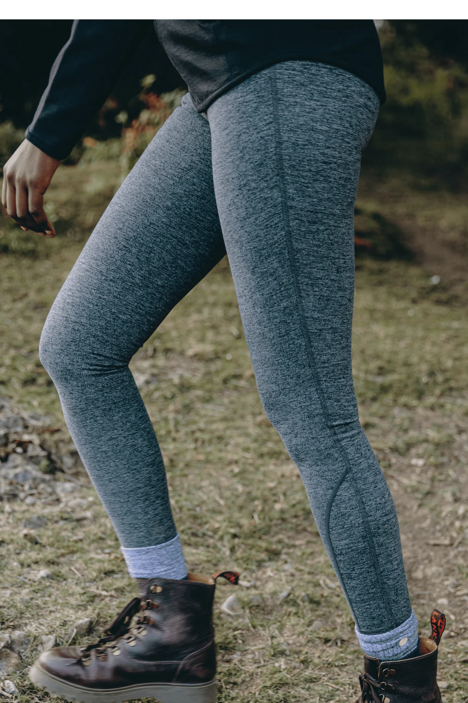 Thermal Outdoor Leggings - Charcoal - Image 3