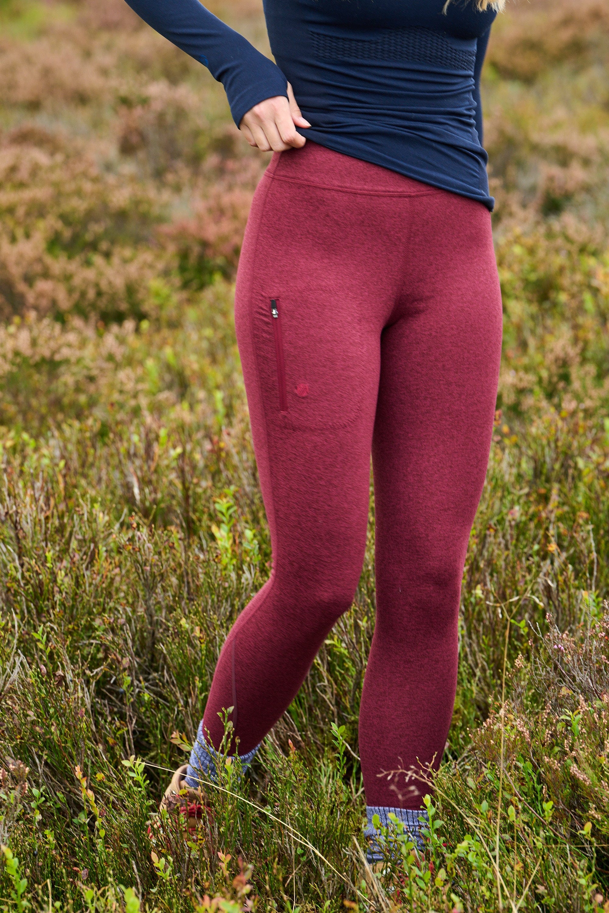 Thermal Outdoor Leggings - Full Length - Roasted Fig - Image 5